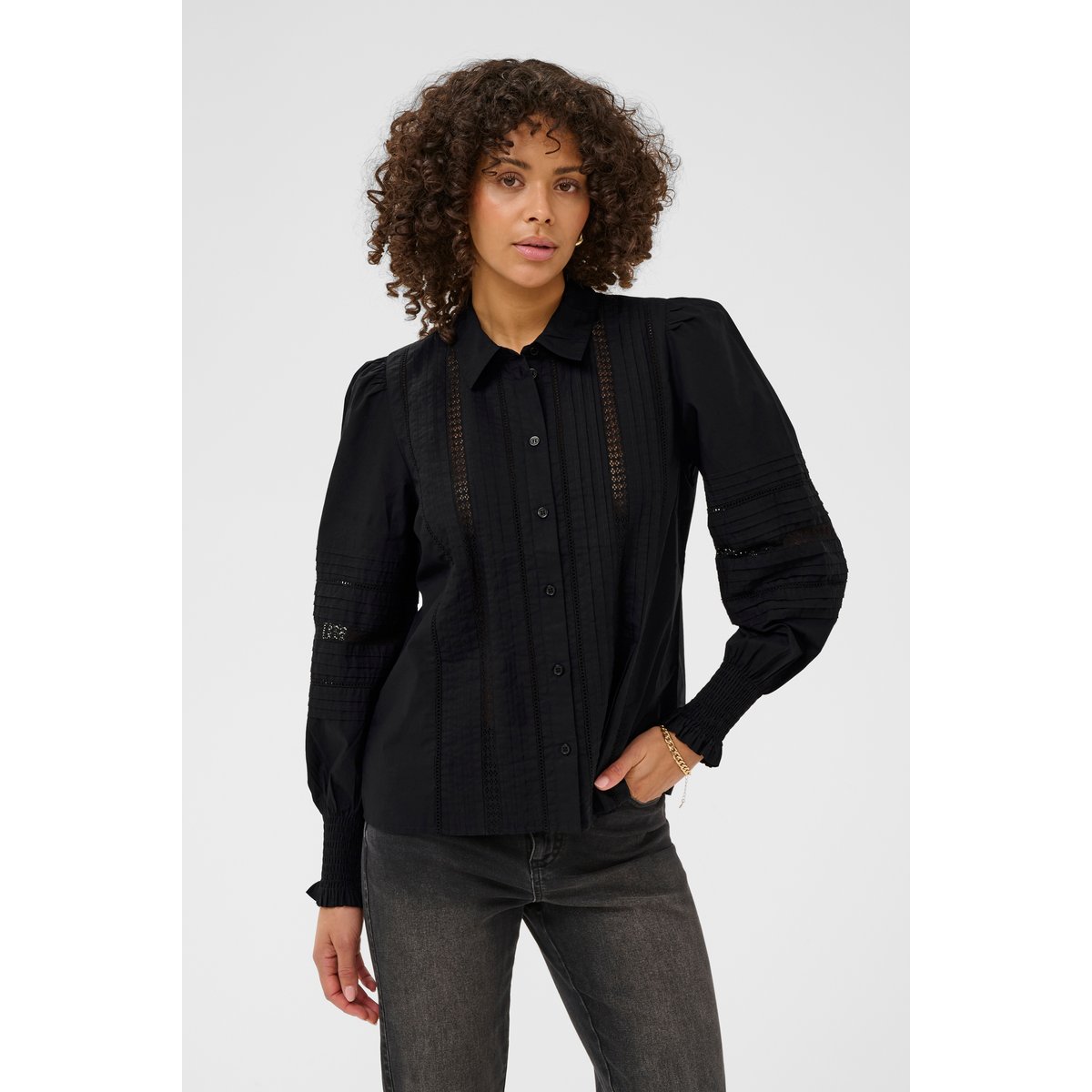 Chemise à manches longues noir black deep, KAFFE