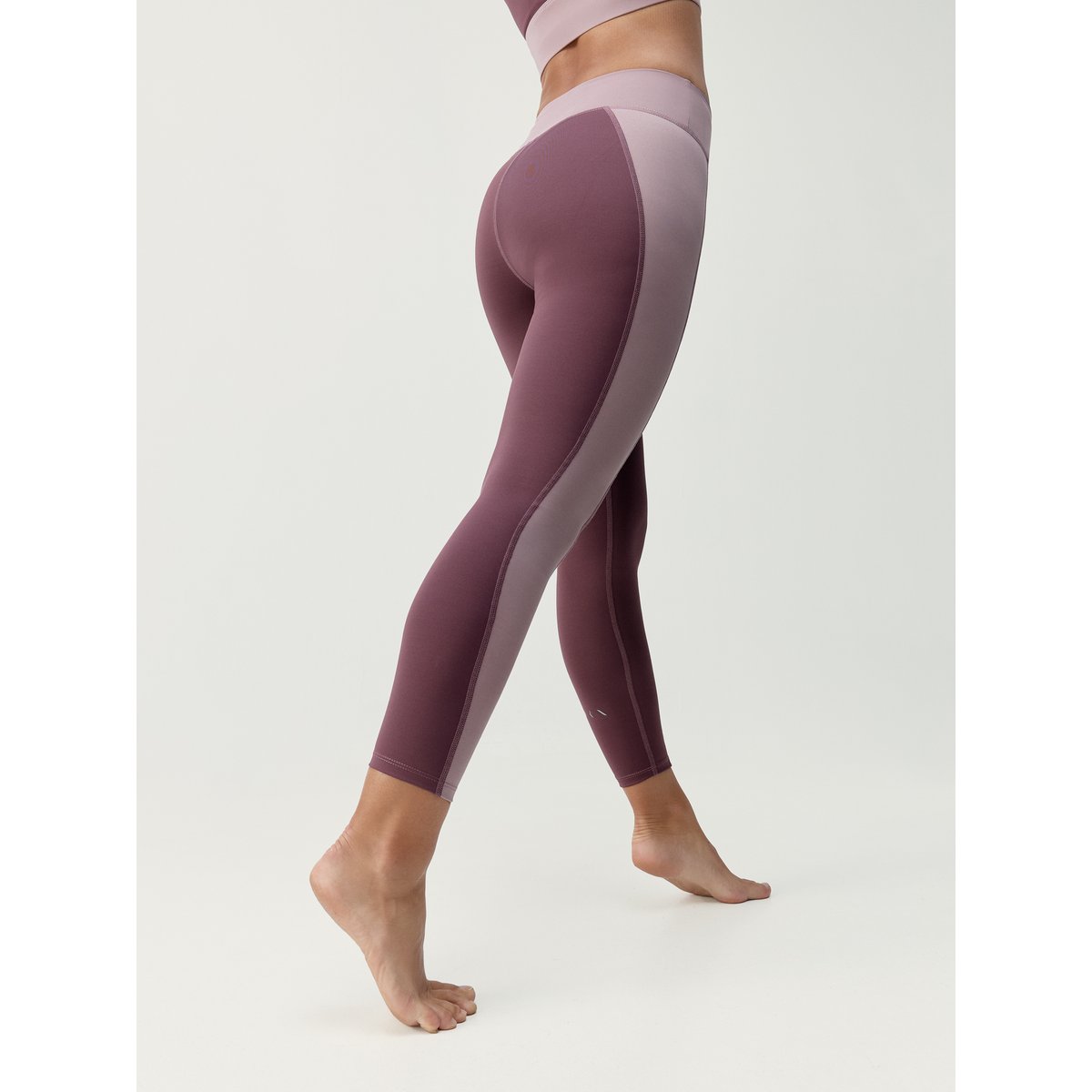 Legging de sport femme Maiko Longueur 7/8 taille mi-haute effet gainant rose vieux foncé, BORN