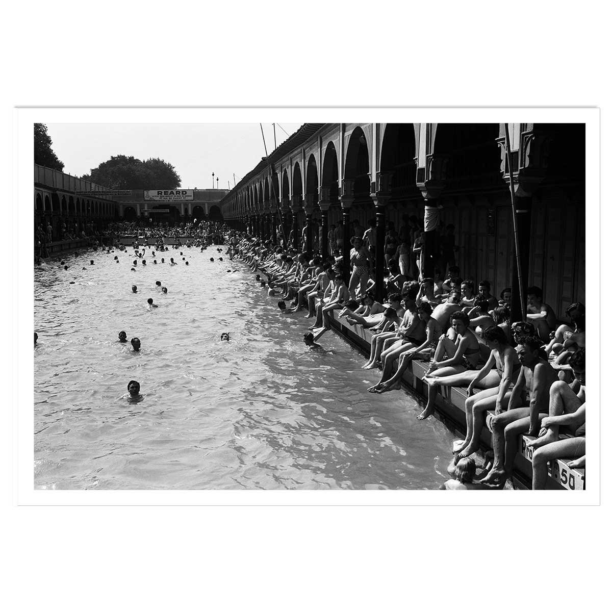 Affiche photo ancienne Piscine Deligny - Paris affiche seule, HEXOA