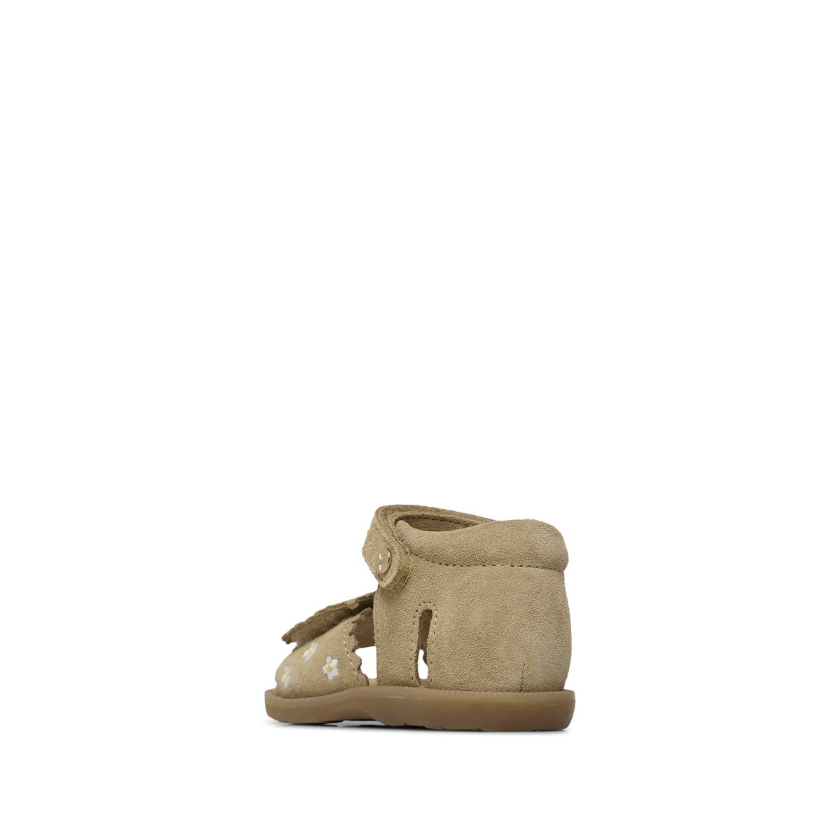 Sandales en suède avec imprimé marguerites MAYA EMBR beige, NATURINO