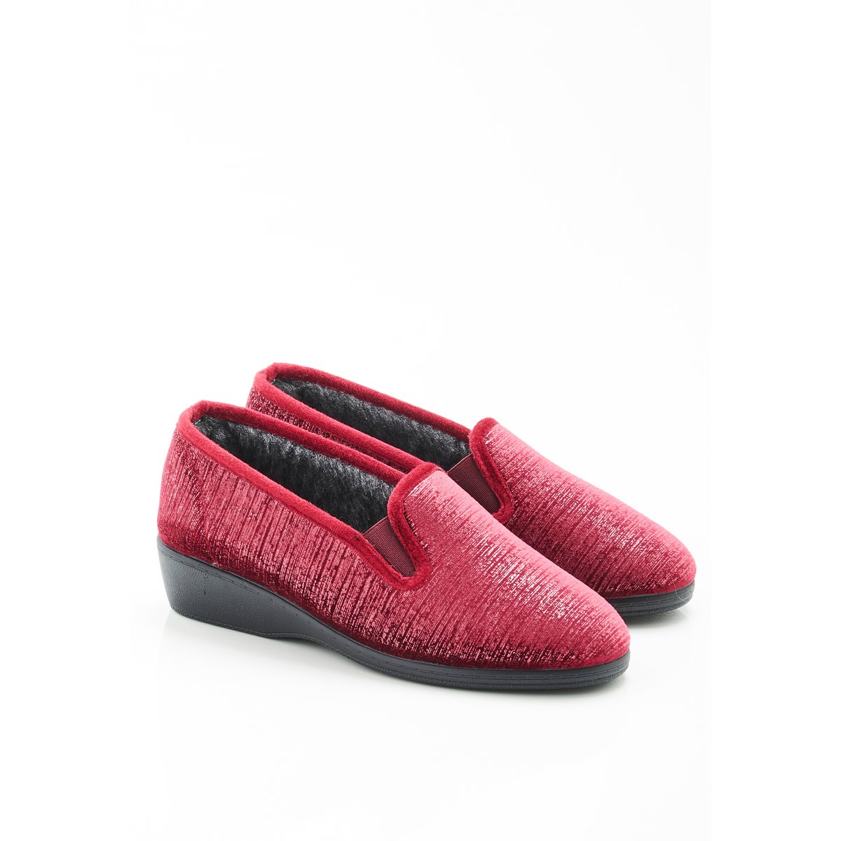 Chaussons irisés Thermolactyl rouge bordeaux, DAMART
