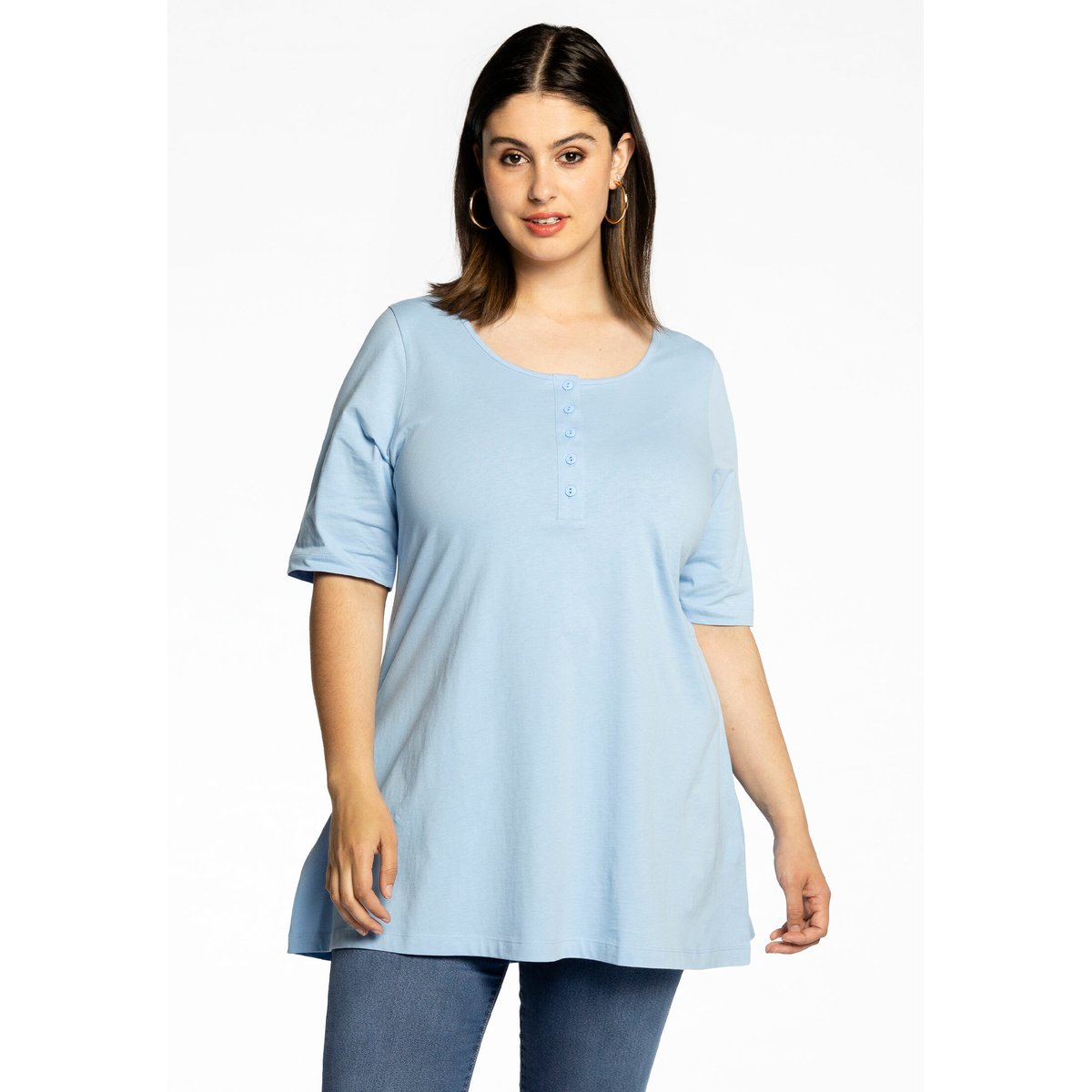 Tunique manches courtes bleu clair, YOEK