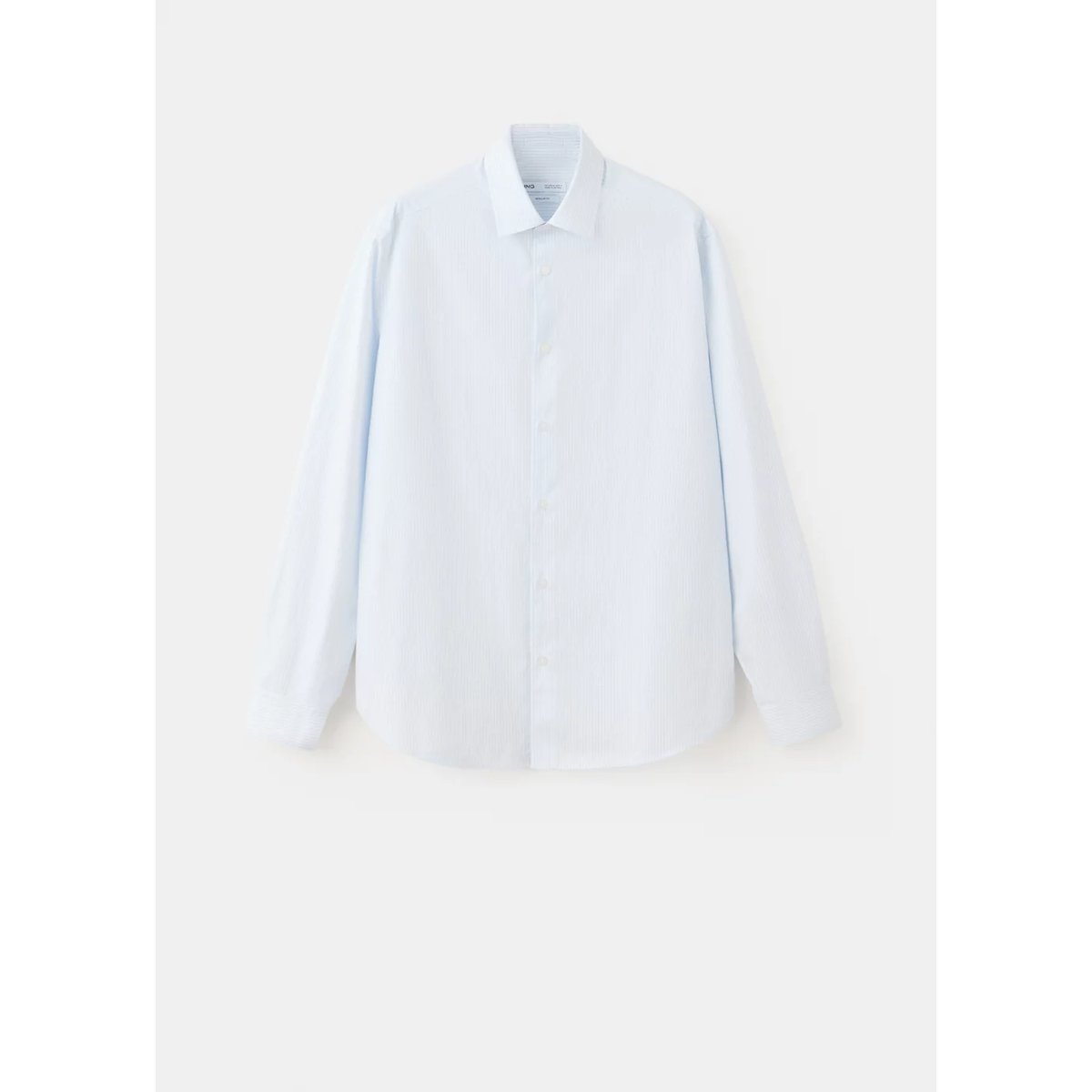 Chemise coton rayures regular-fit blanc, MANGO MAN