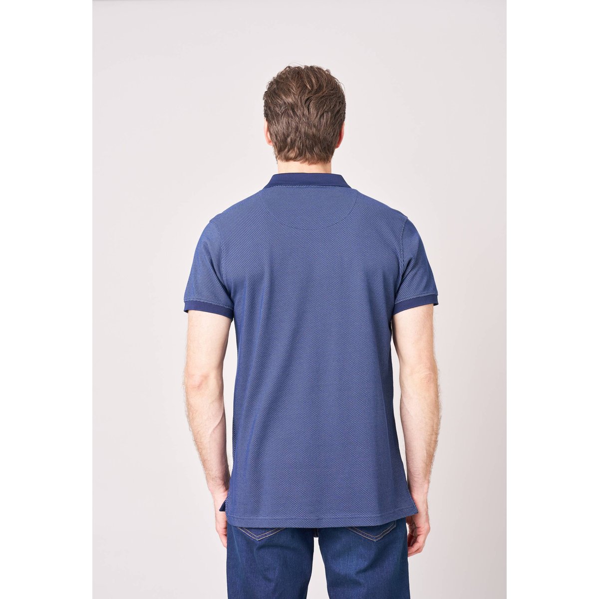 Polo regular homme en coton BAKY indigo, DEELUXE