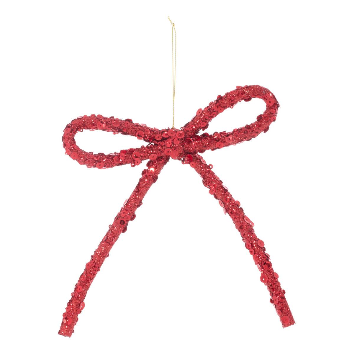 SDN PLF NOEUD RED/GOLD 17CM rouge, ATMOSPHERA