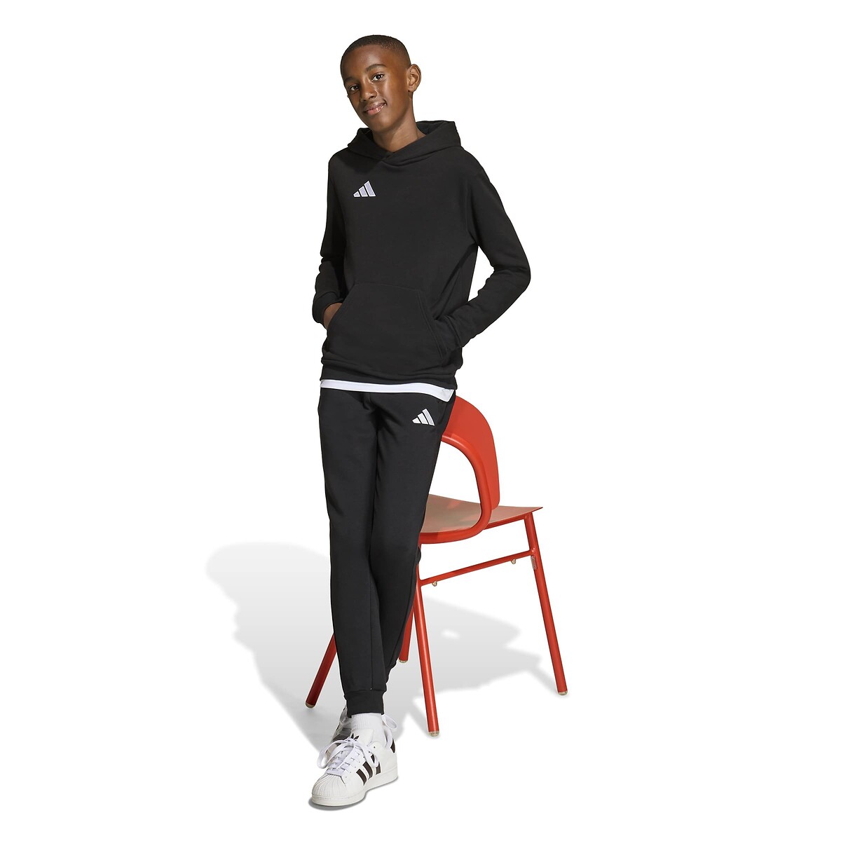 Sweat à capuche en molleton, ENTRADA noir, adidas Performance