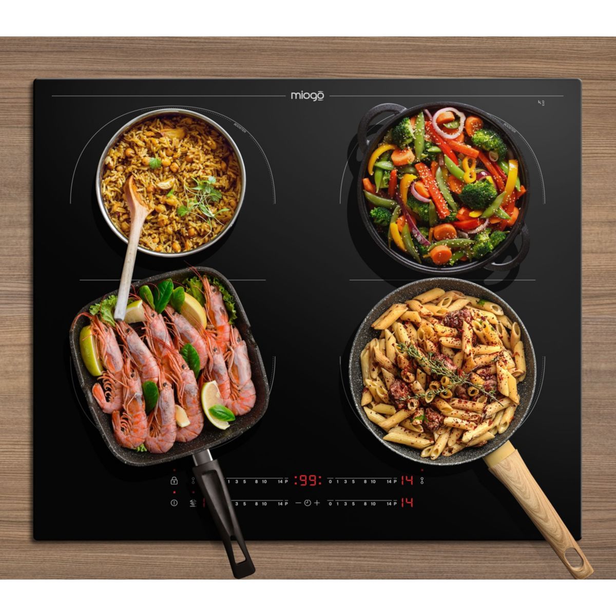 Plaque induction MHI601SH SmartHood noir, MIOGO