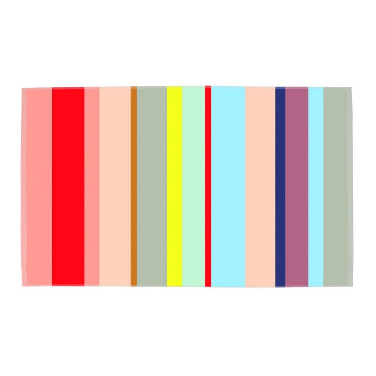Tapis de bain coton rayé NIZZA multicolore, REMEMBER