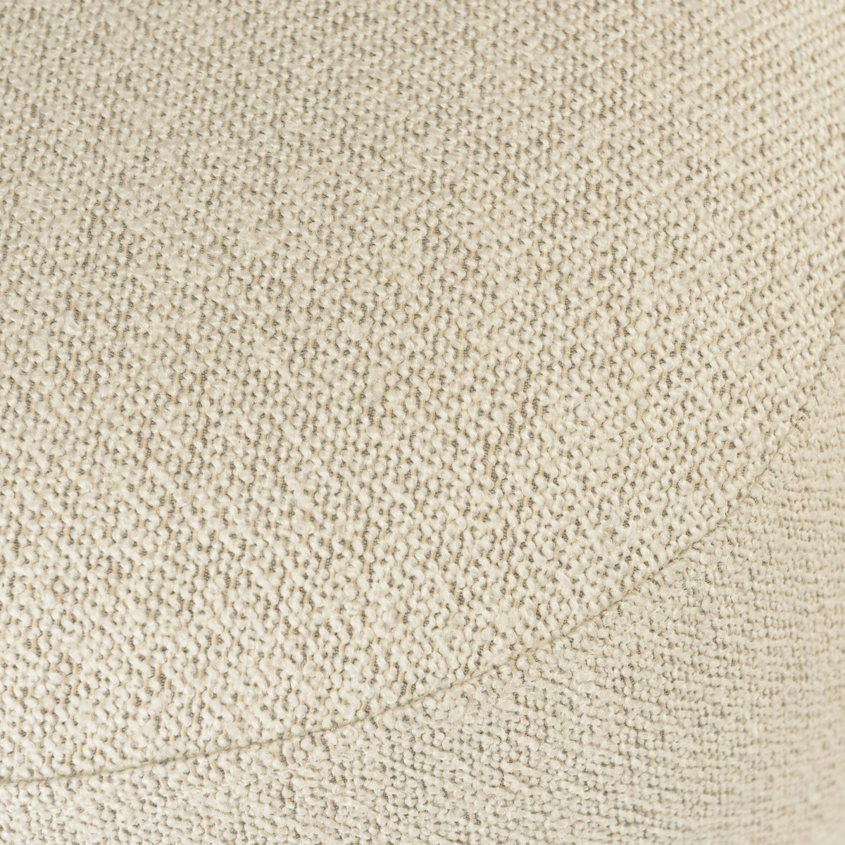 Pouf galet en tissu petite bouclette beige COLOMBUS beige, PIER IMPORT