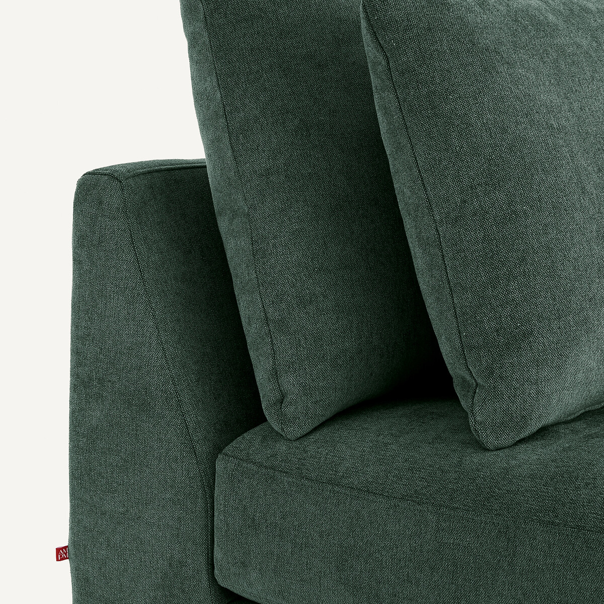 Ecksofa aus Polyester-Mischgewebe, MODERNISTE, Design Emmanuel Gallina blaugrün, AM.PM X EMMANUEL GALLINA
