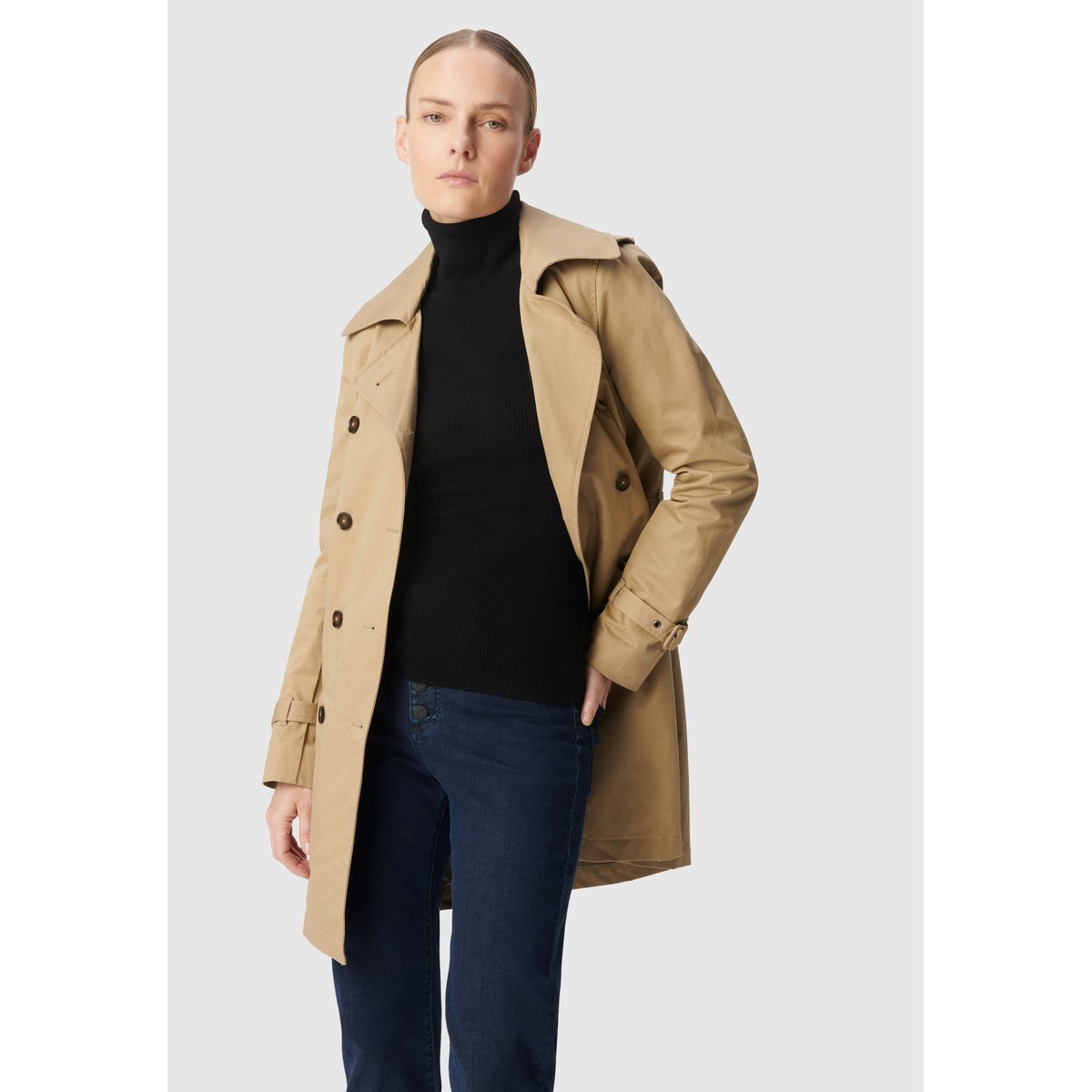 Trench à capuche et parementure amovibles beige, IKKS
