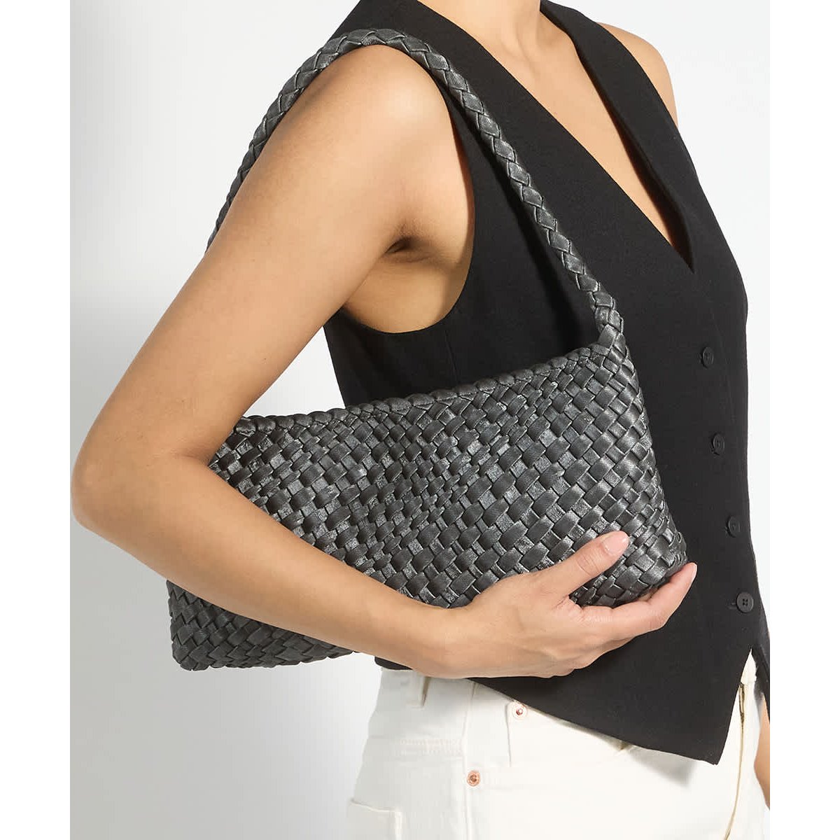 Sac à bandoulière est/ouest tissé - DELIBERATING grey-synthetic, DUNE LONDON