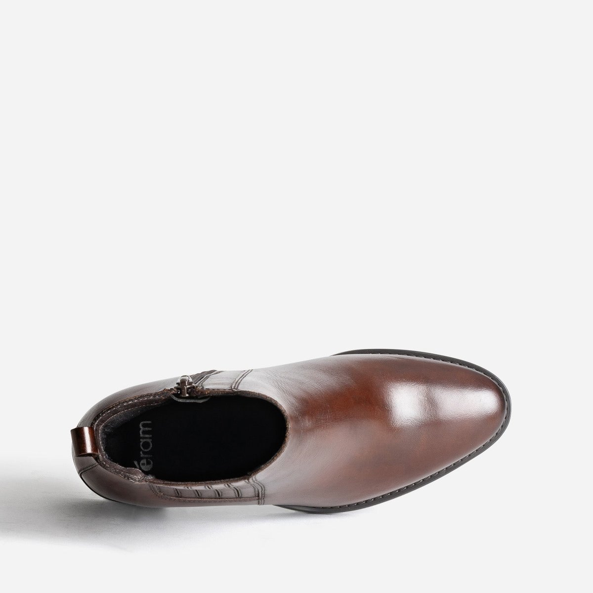 Boots À Talon en cuir SANAYA marron fonce, ERAM