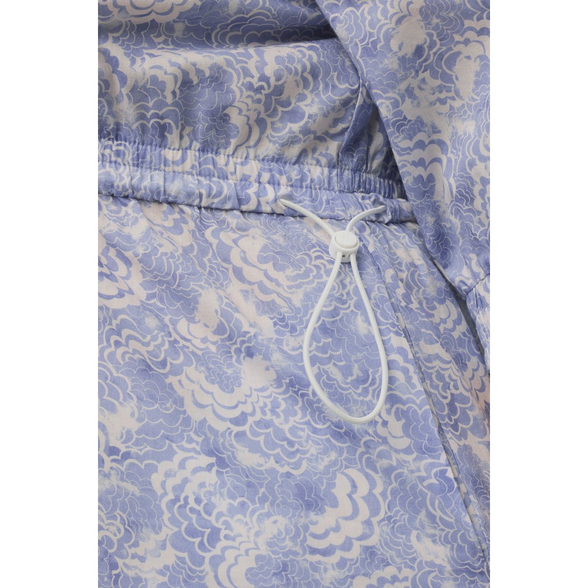 Robe, col rond, cordon, manches 3/4 violet bleu, ULLA POPKEN