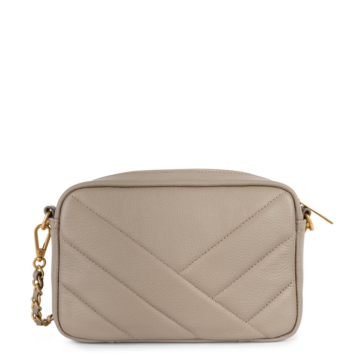 Sac trotteur zippé SOFT MATELASSÉ galet foncé, LANCASTER