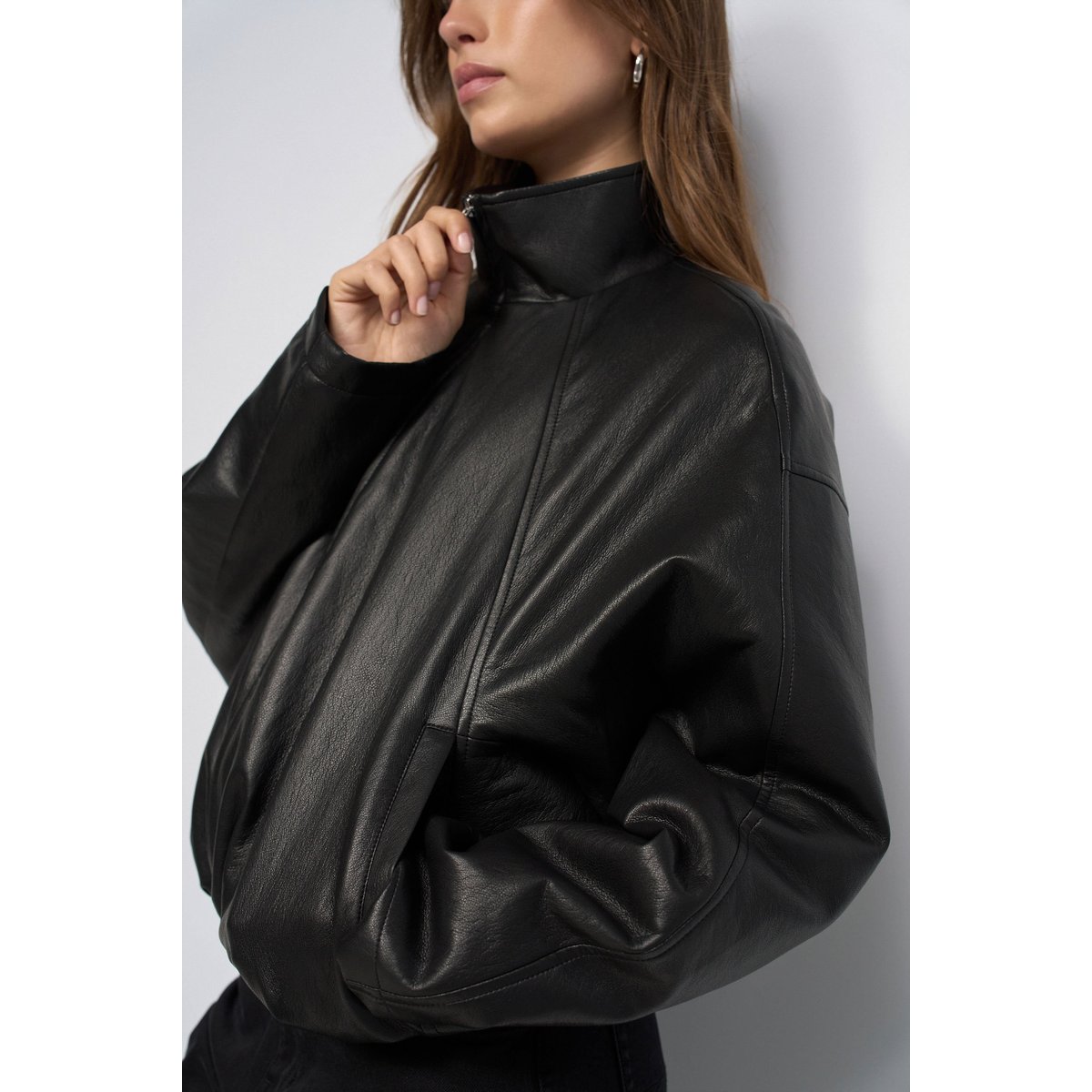 BOMBER EFFET CUIR noir, SALSA JEANS