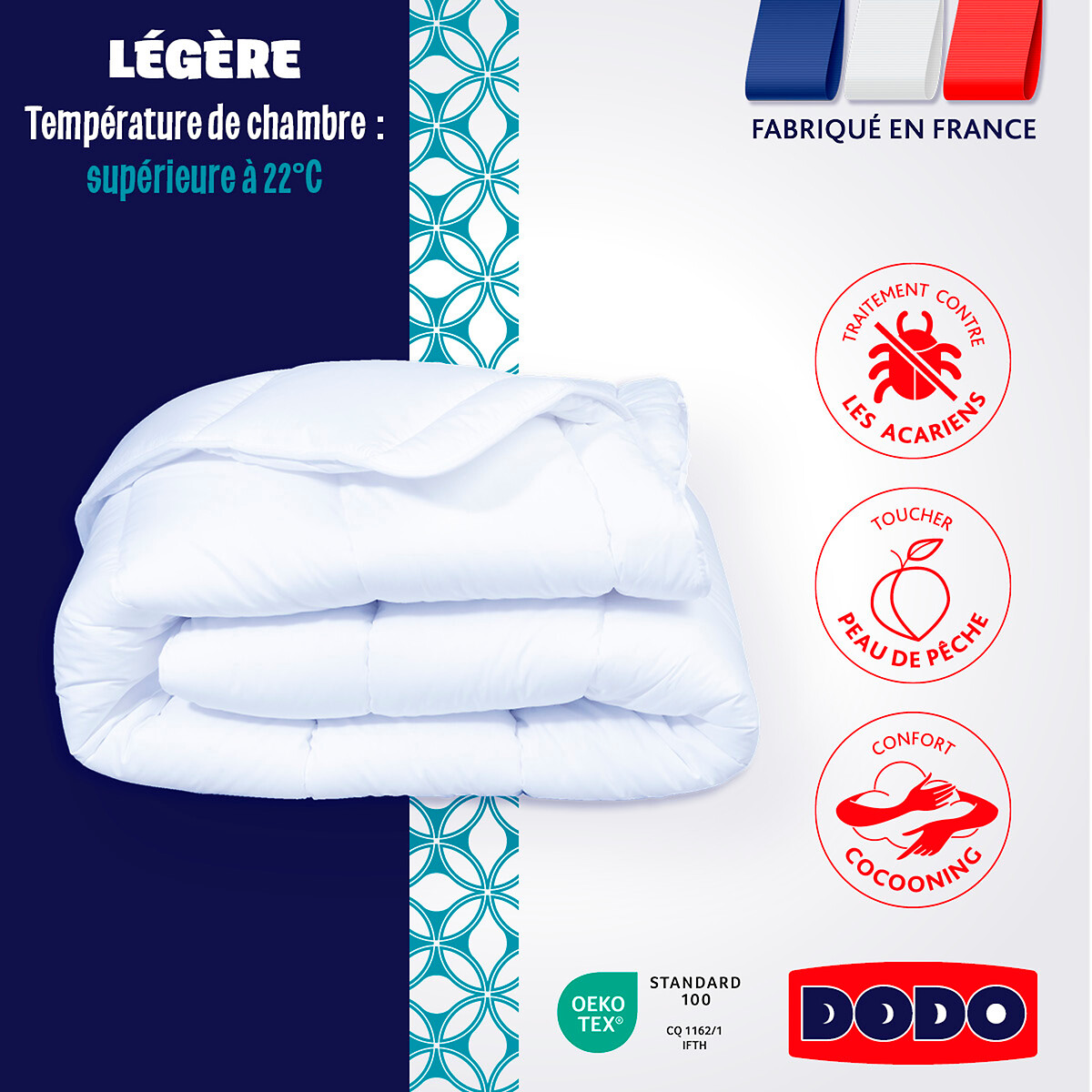 Couette ETE - Cocooning & Anti-Acariens blanc, DODO
