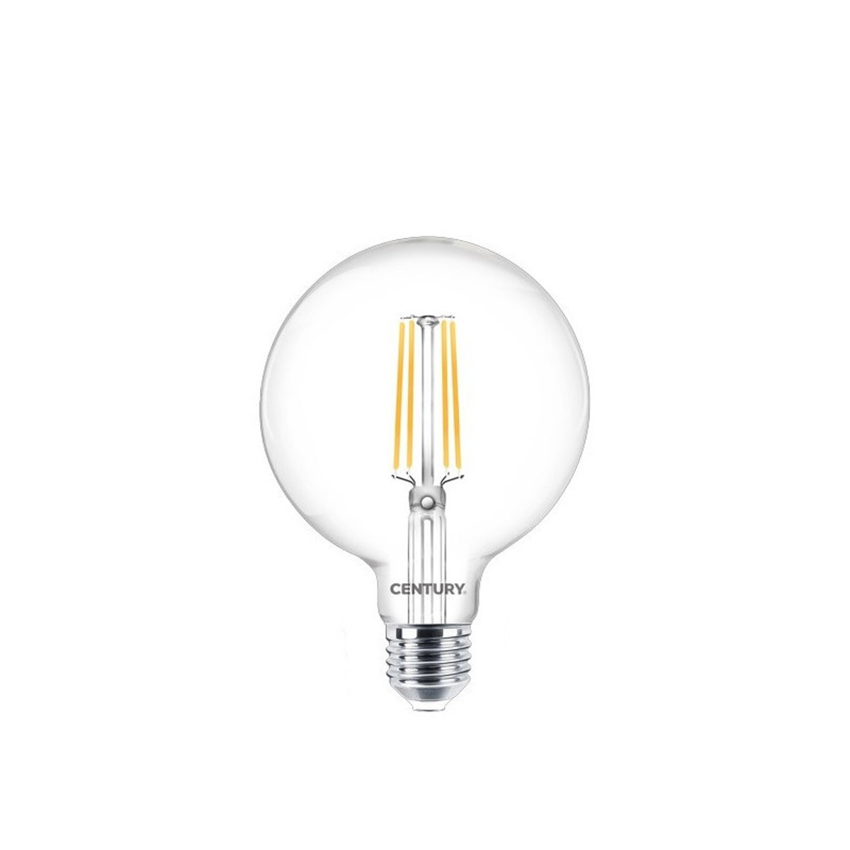 Ampoule Led E27 Globe Filament 8w Blanc Chaud Diam 9.5 transparent, MILLUMINE