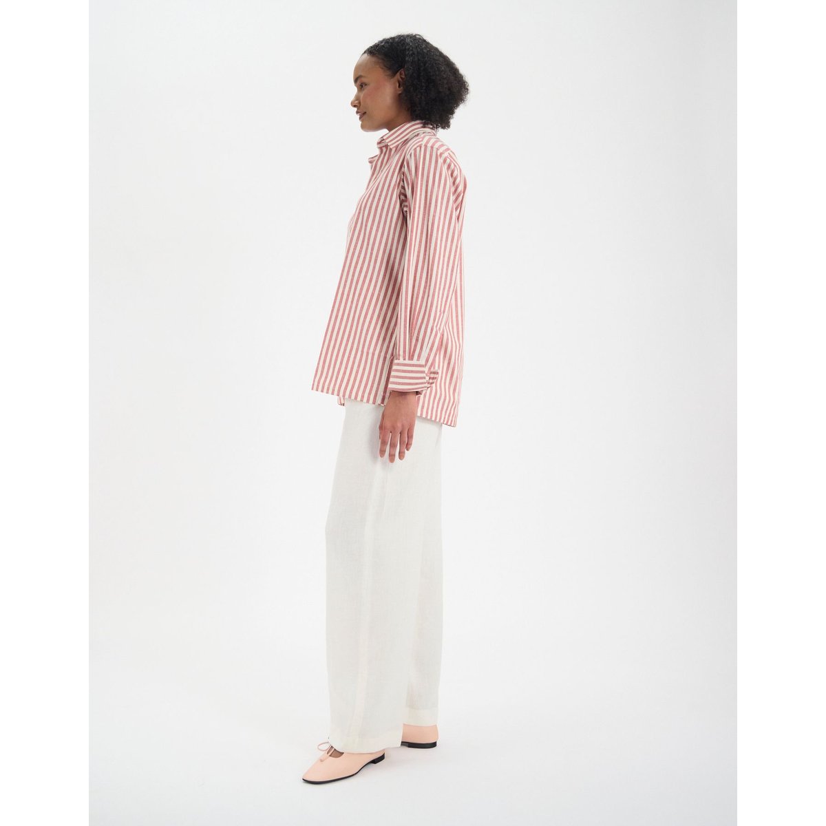 Chemise Nova en coton rouge red, INES DE LA FRESSANGE PARIS