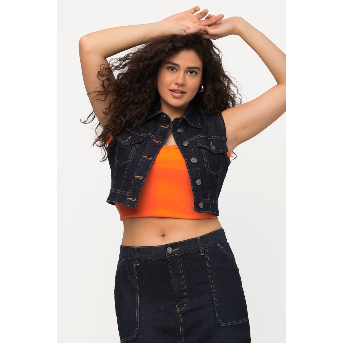 Gilet en jean lavage rincé, ULLA POPKEN