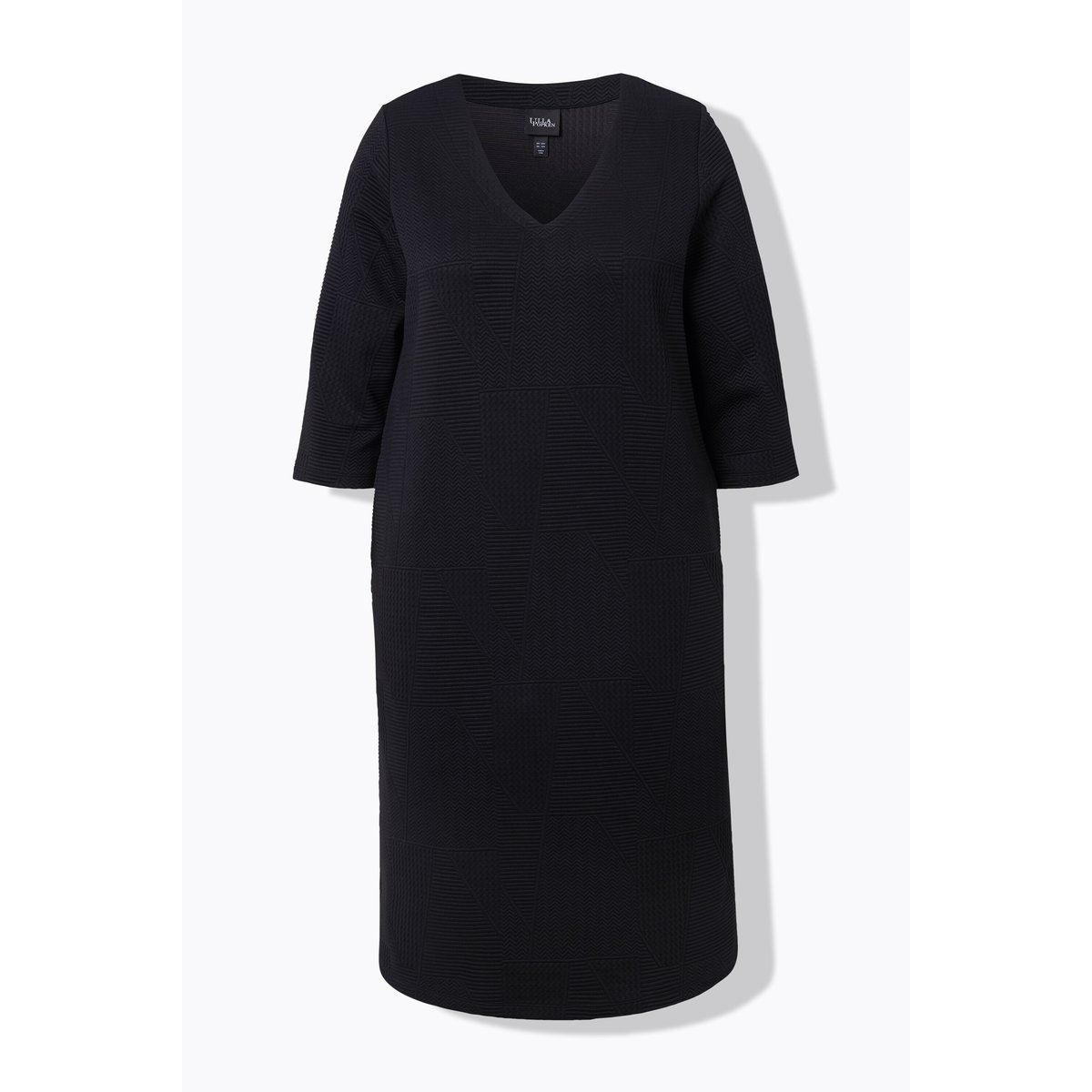Robe midi évasée en molleton noir, ULLA POPKEN