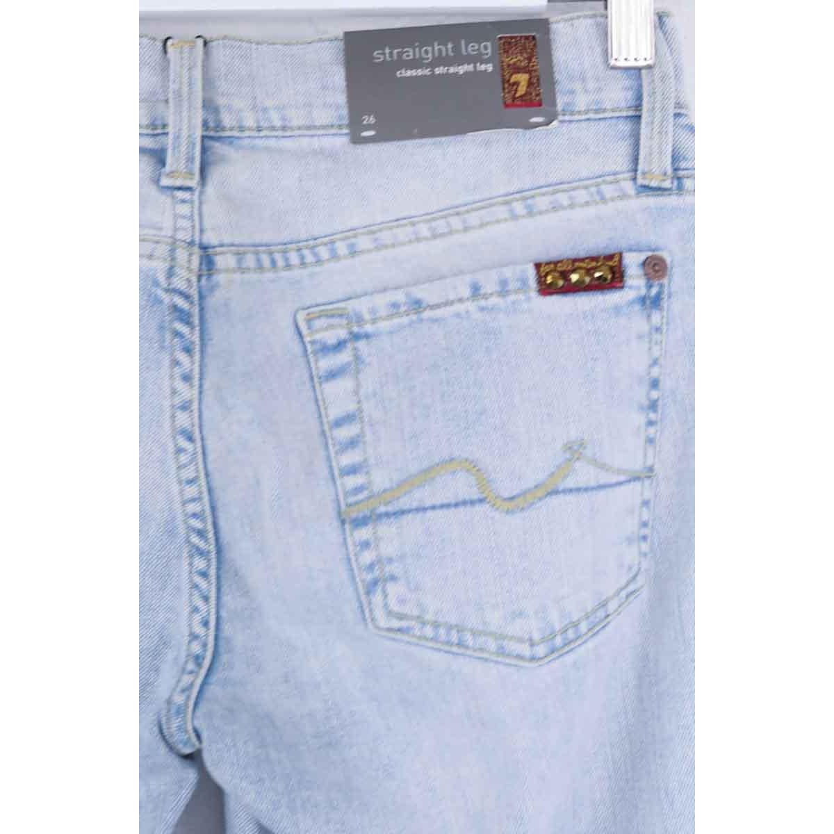 Jean droit - Très Bon État bleu, 7 FOR ALL MANKIND