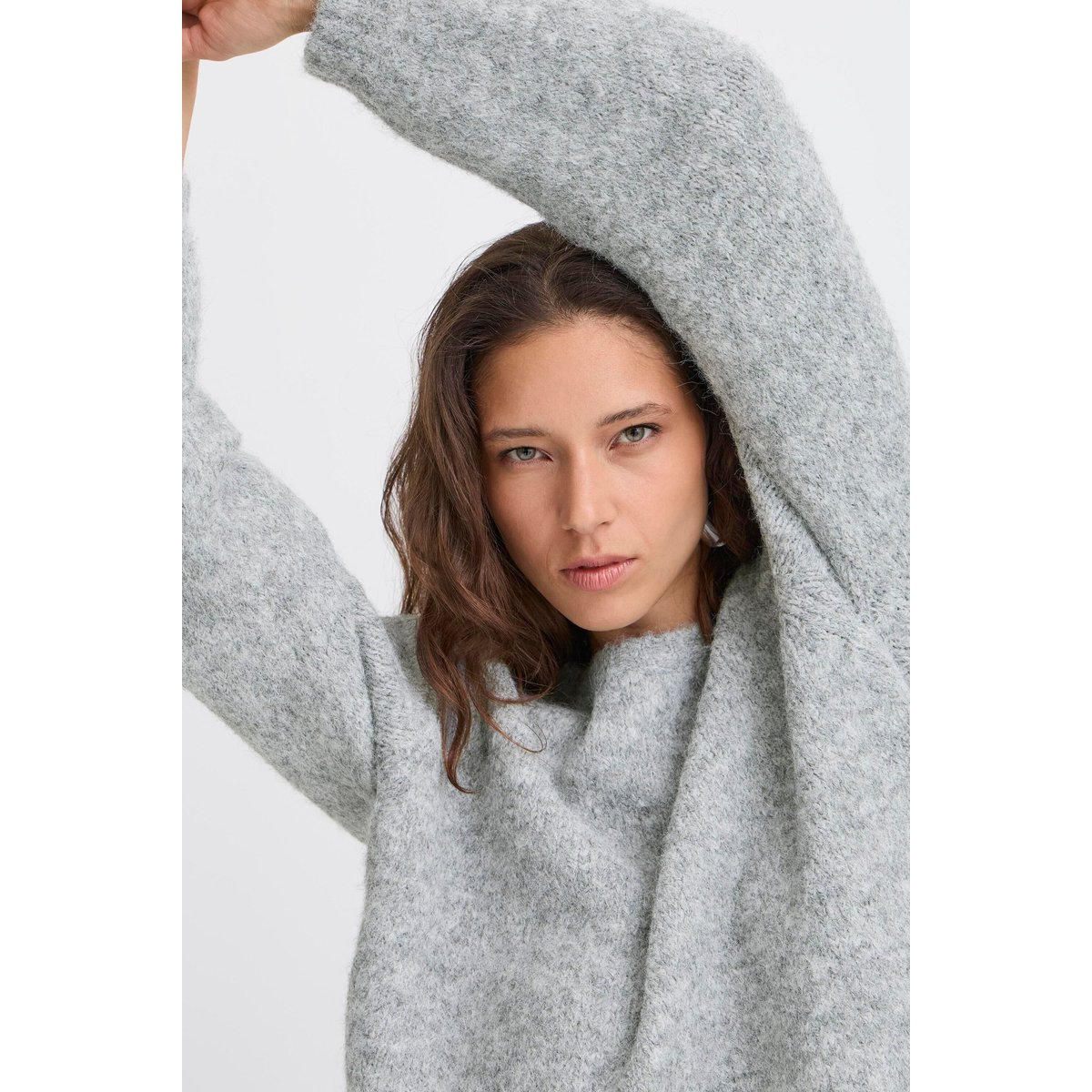 Knitted pullover gris mid grey melange, B.YOUNG