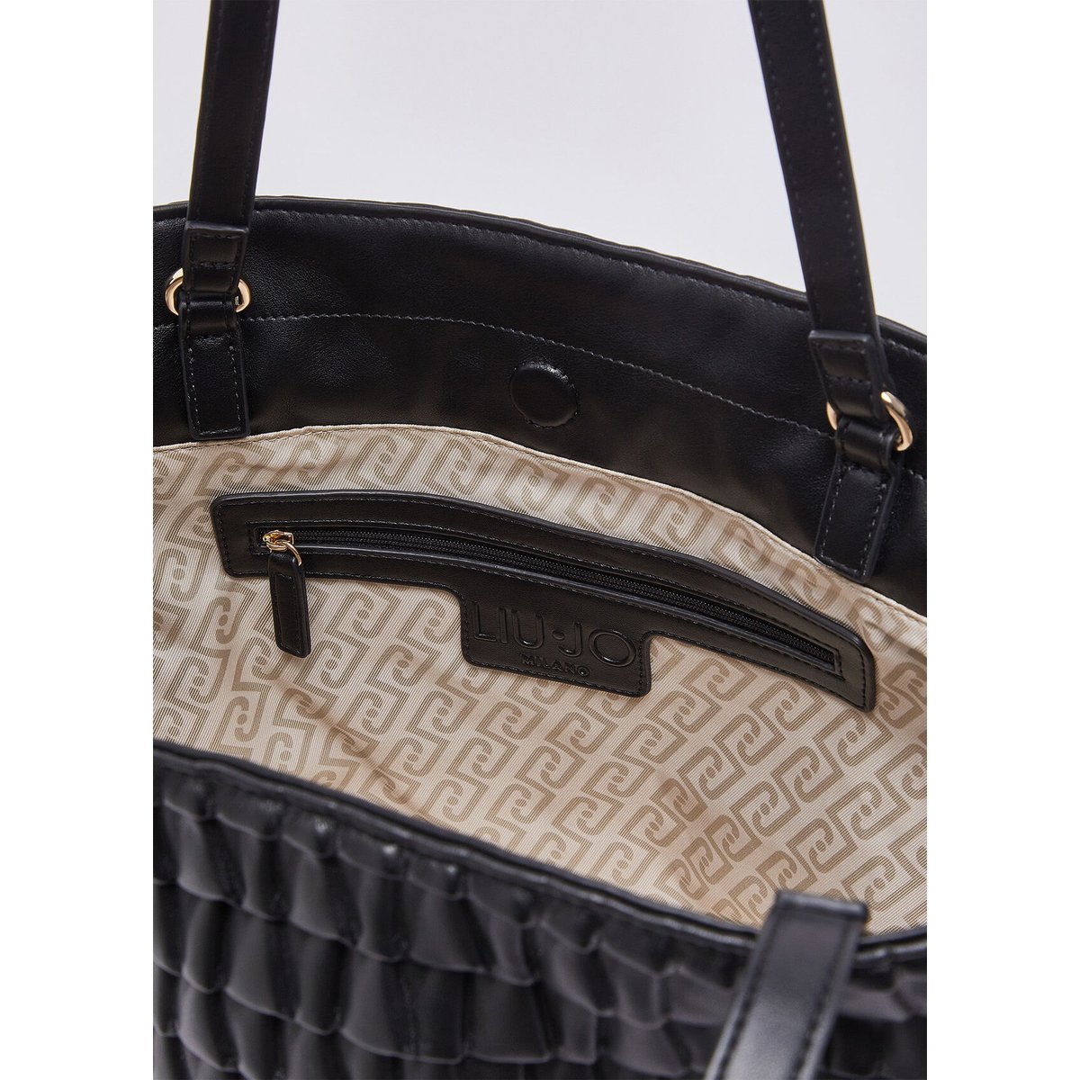 Grand sac Riccy embossé noir, LIU JO