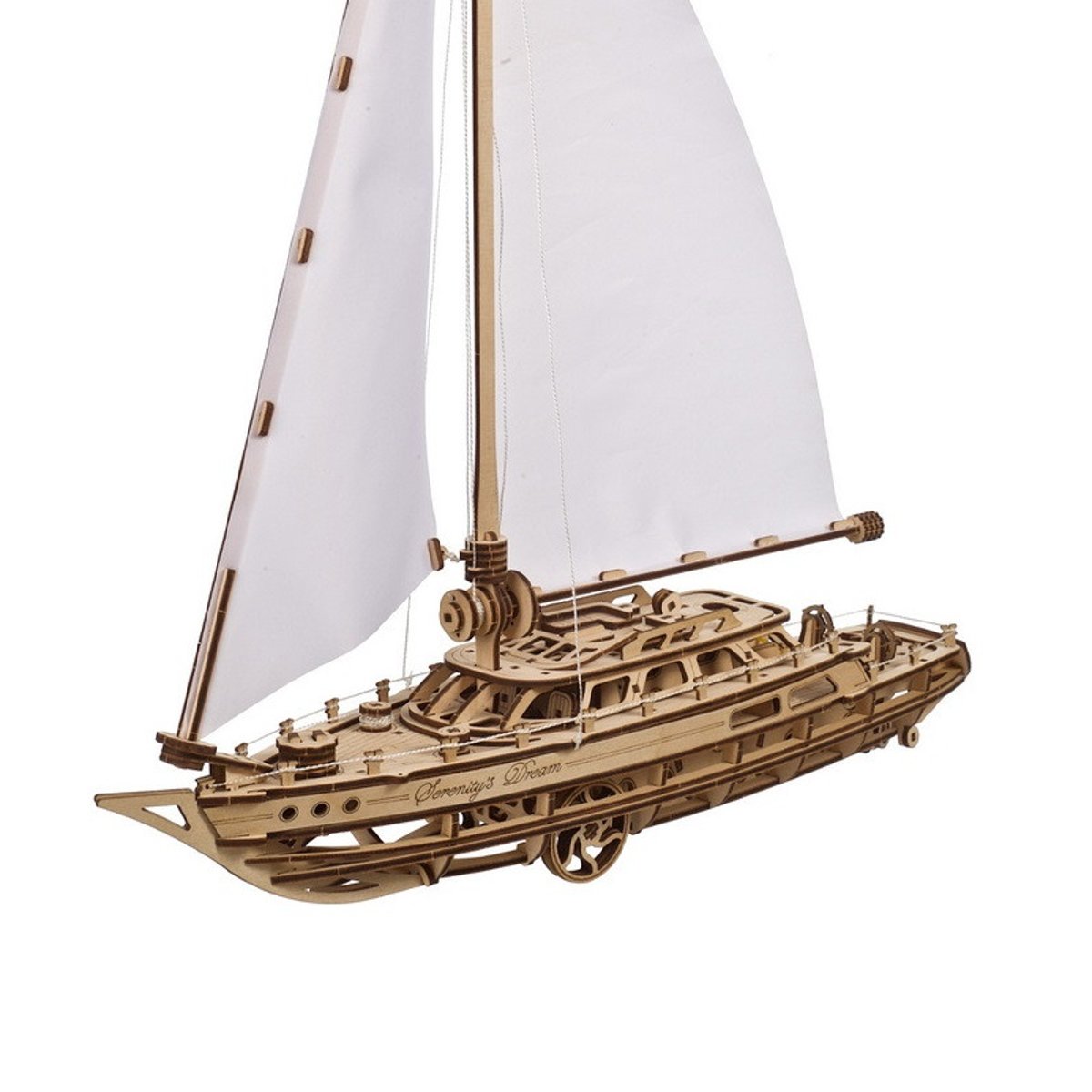 Puzzle 3D Bateau à voile Sérénité beige, UGEARS