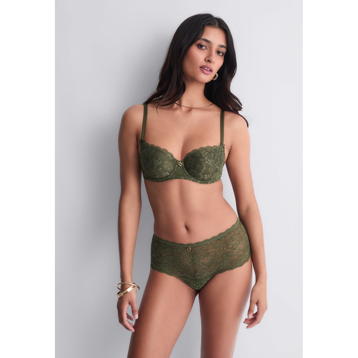 Soutien gorge Corbeille coques Rosessence vert, AUBADE
