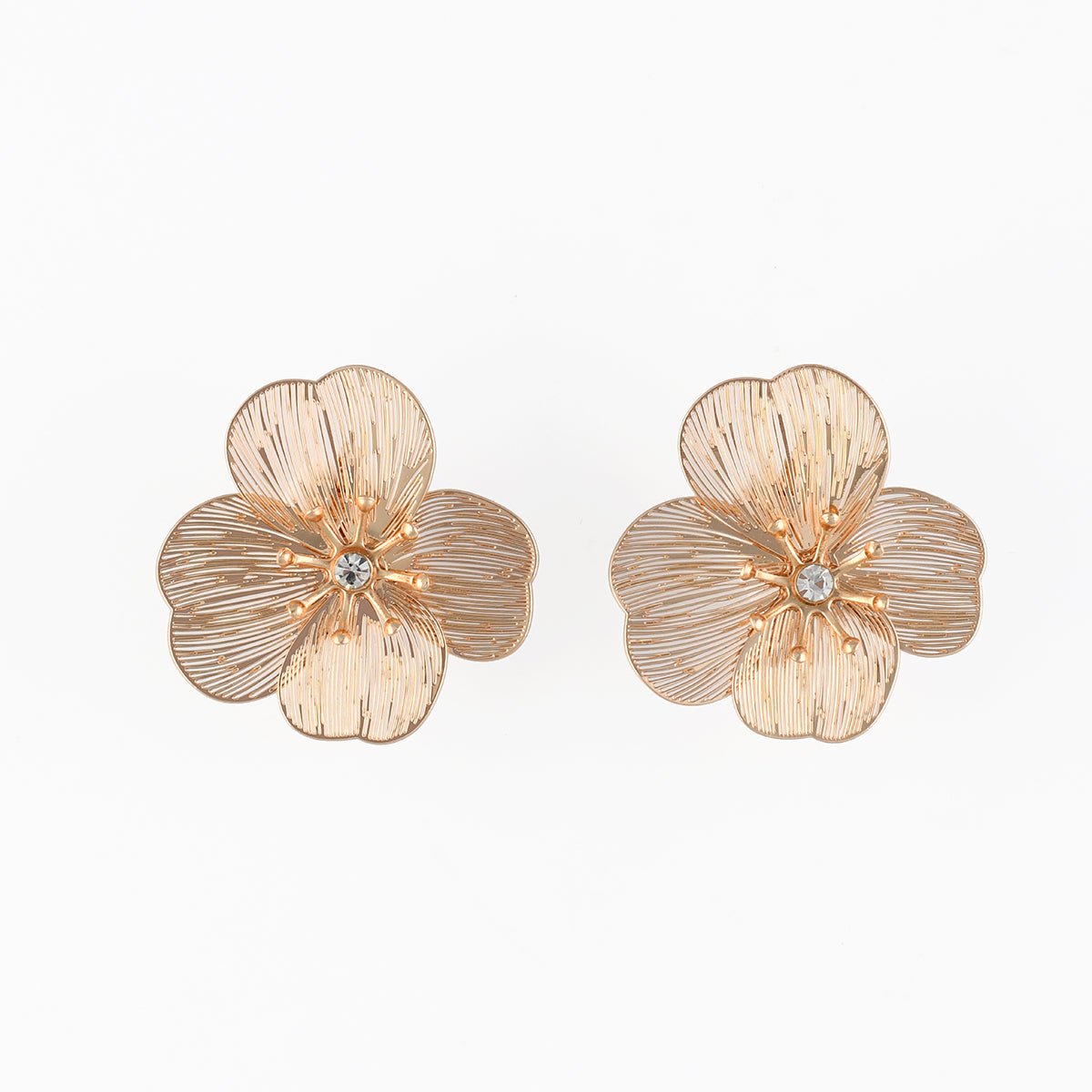Boucles d'oreilles clips - fleurs en filigrane dorées doré, BALABOOSTE