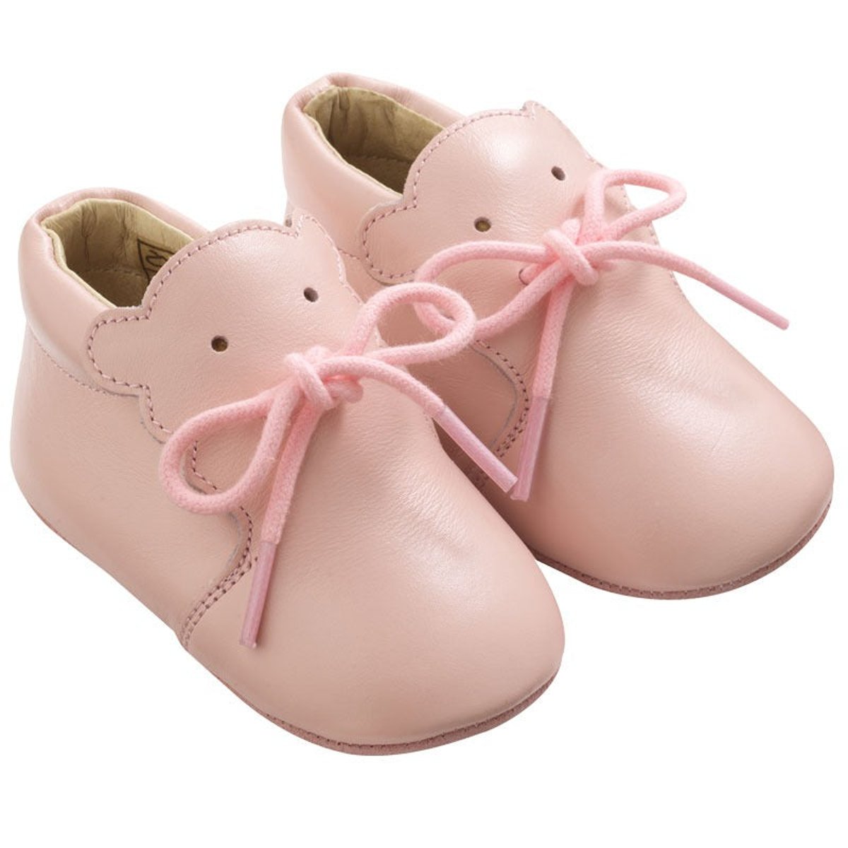 Chaussures bébé cuir souple Bobi rose, TICHOUPS
