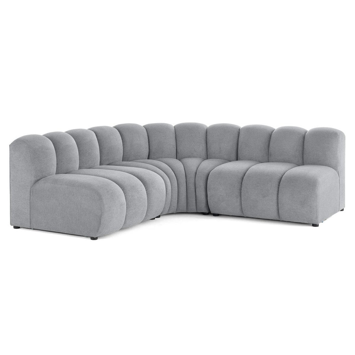 Canapé d'Angle réversible 4 places - DEBBIE gris, BEST MOBILIER