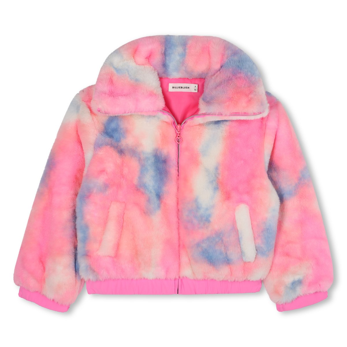 Manteau en polaire souple rose flash, BILLIEBLUSH