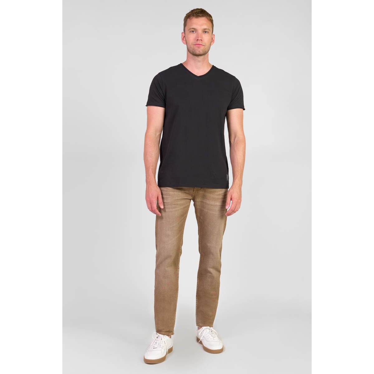 Jeans slim stretch 700/11, longueur 34 caramel, LE TEMPS DES CERISES