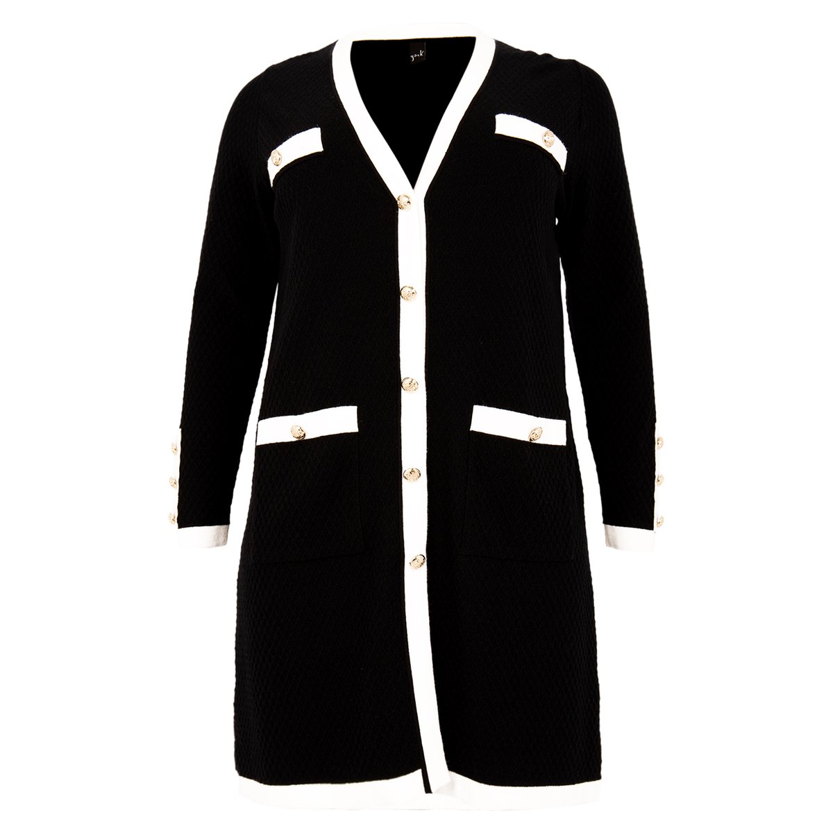 Gilet avec fermeture à bouton noir, YOEK