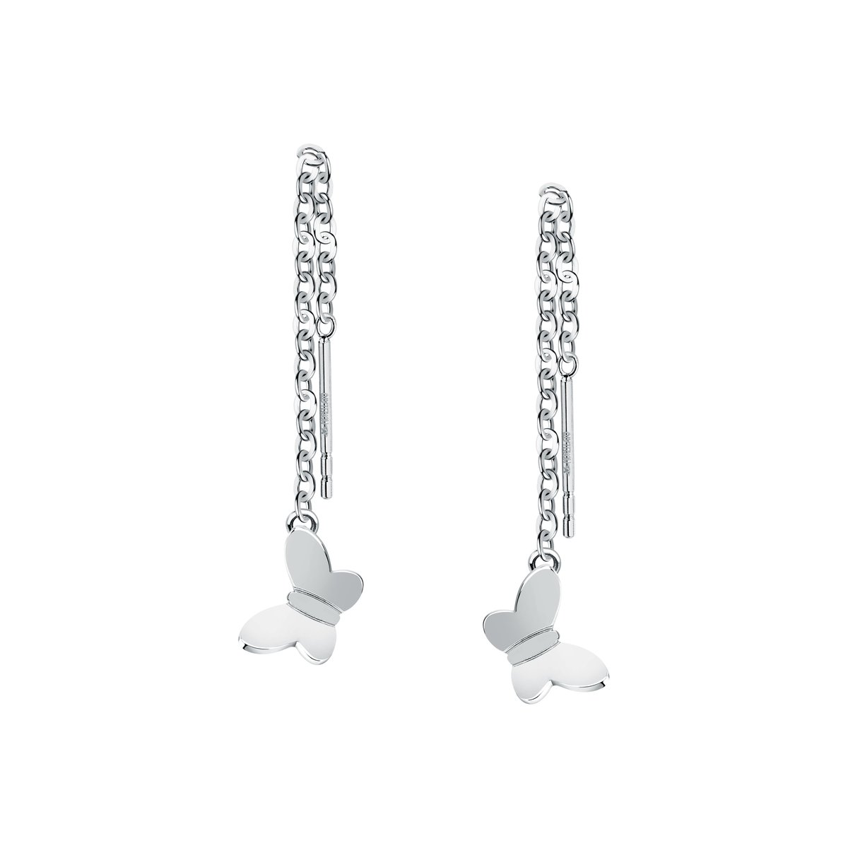 Boucles D'Oreilles en acier, cristaux, TALISMANI argent, MORELLATO