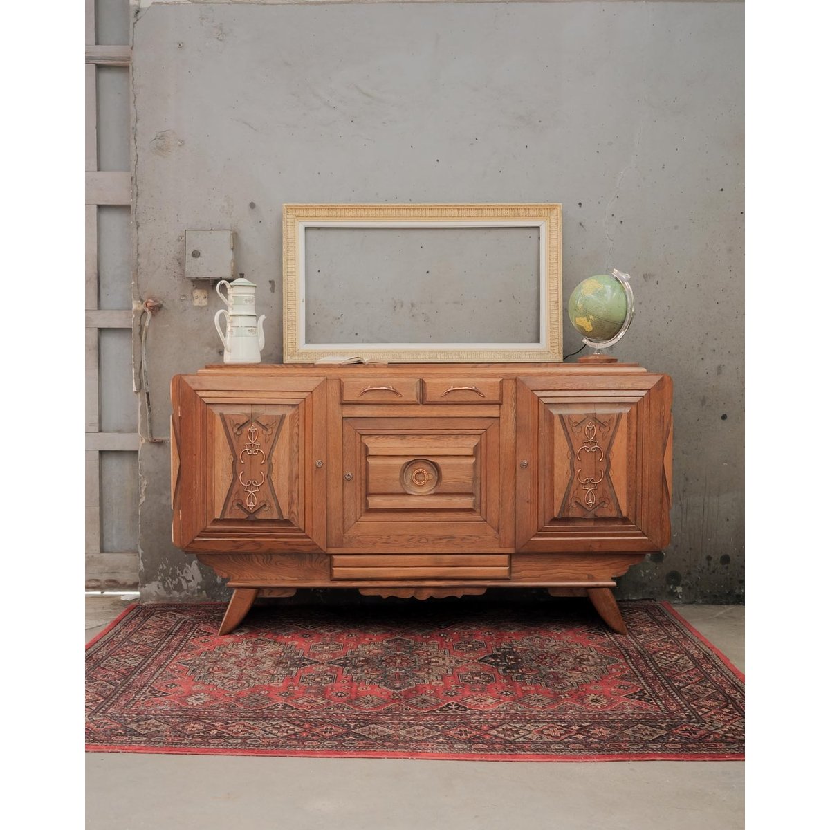 Grand buffet art déco Gilbert N°1680 - Bon état bois clair, DEBONGOUT