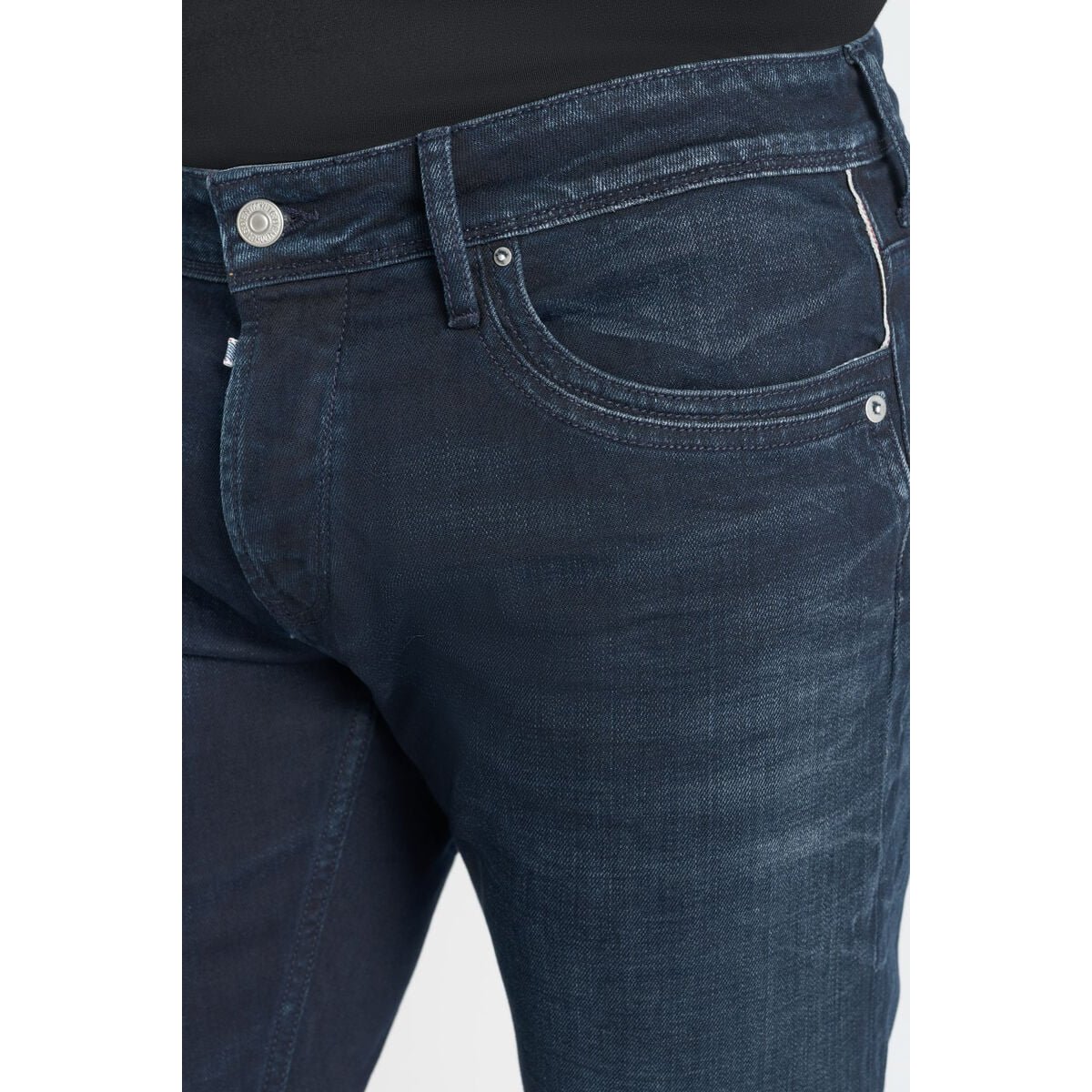 Jeans slim stretch 700/11, longueur 34 blue / black, LE TEMPS DES CERISES