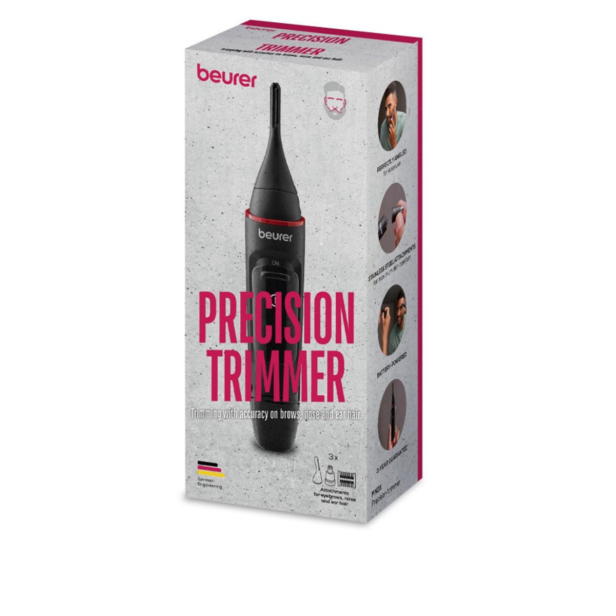 Tondeuse de précision - Beurer MN3X - sourcils, nez et oreilles couleur unique, BEURER
