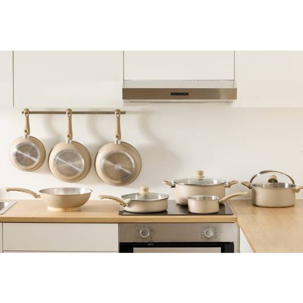 Poêle en inox et aluminium SOLSTICE beige, 5FIVE SIMPLY SMART