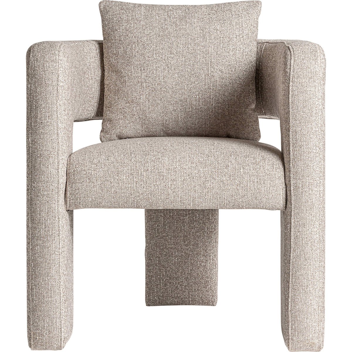 Fauteuil art déco en bois de frêne et assise beige clair bois naturel, RECOLLECTION