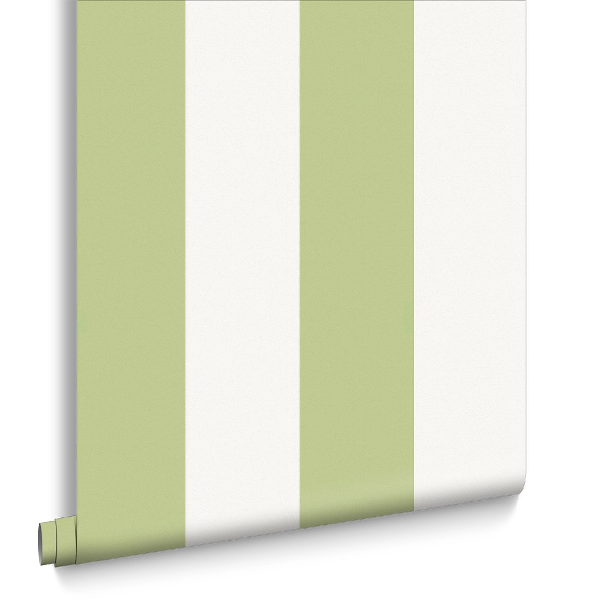 Papier peint Quartet rayures vert anis. blanc, GRAHAM ET BROWN