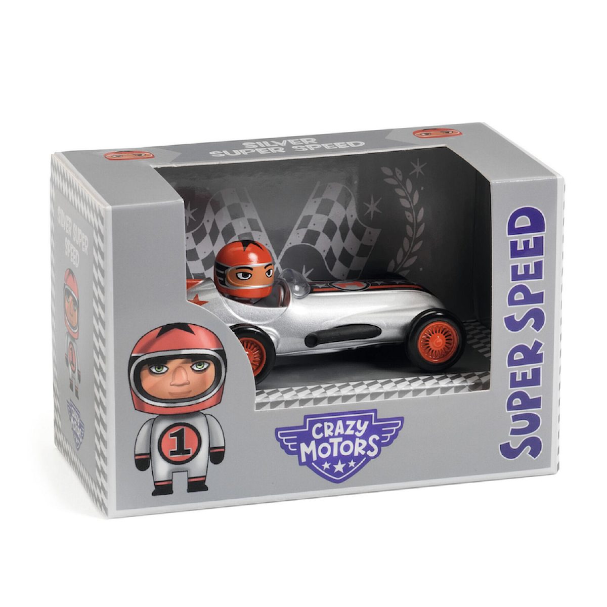 Silver Super Speed Crazy Motors - couleur unique, DJECO