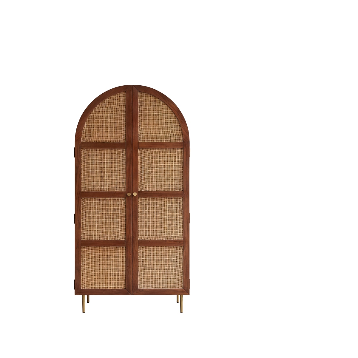 Armoire en Orme massif, LISBETH marron, TIKAMOON