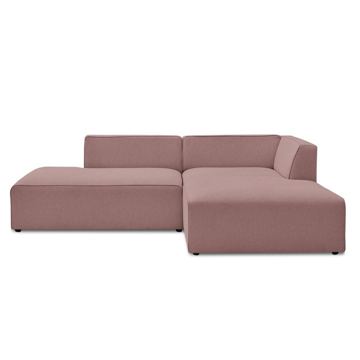 Canapé modulable 4 places en tissu chiné, MEGEVE rose, BOBOCHIC