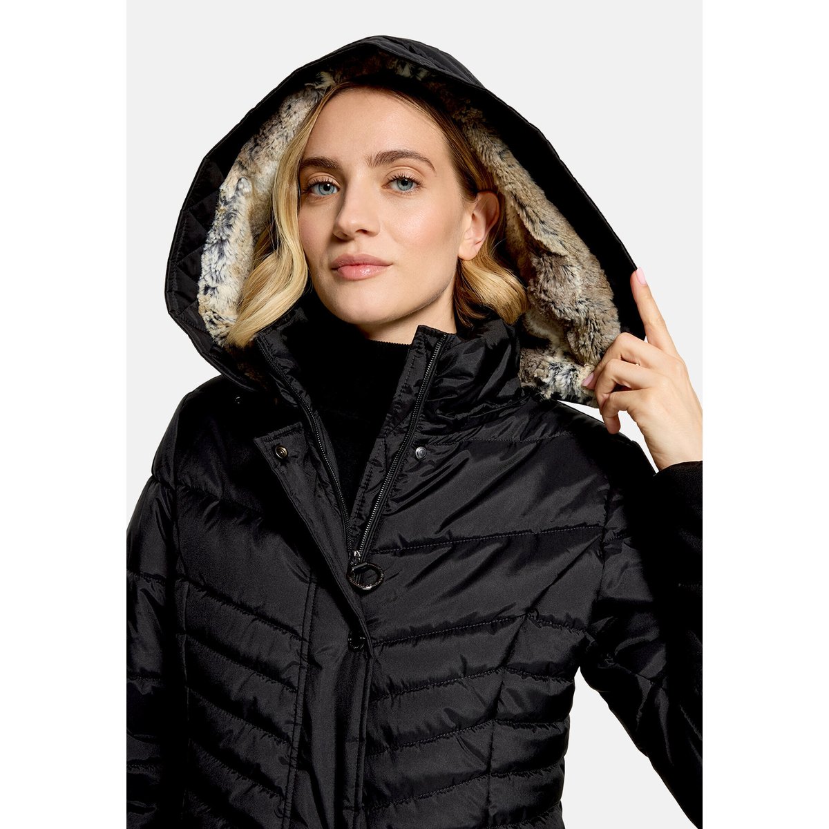 Veste outdoor à capuche amovible noir, BETTY BARCLAY