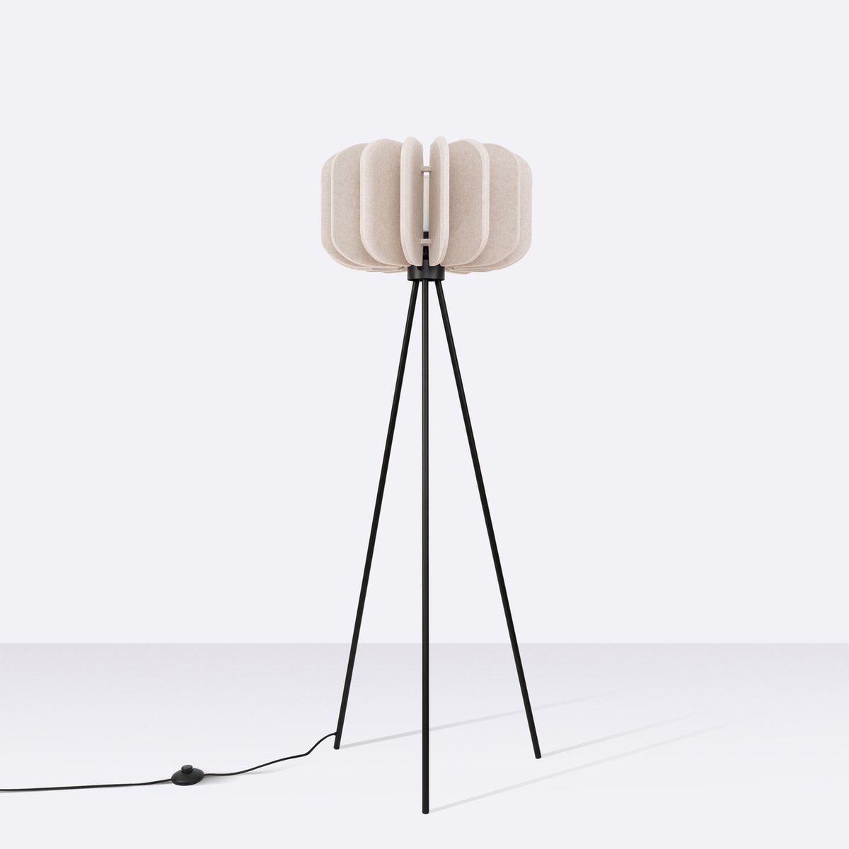 Lampadaire Feutre Beige E27 1 Mula beige, EDEN