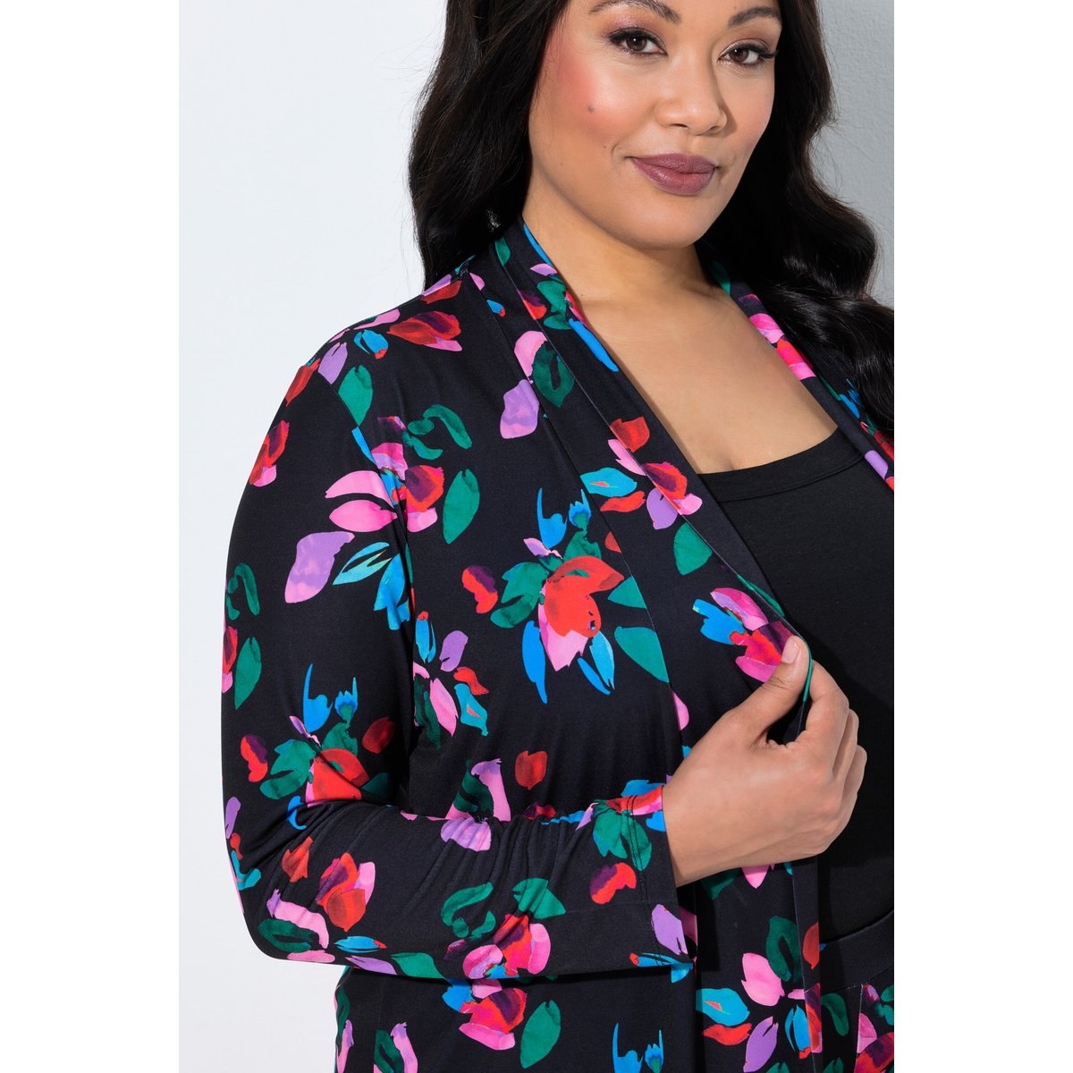Veste en jersey noir, ULLA POPKEN