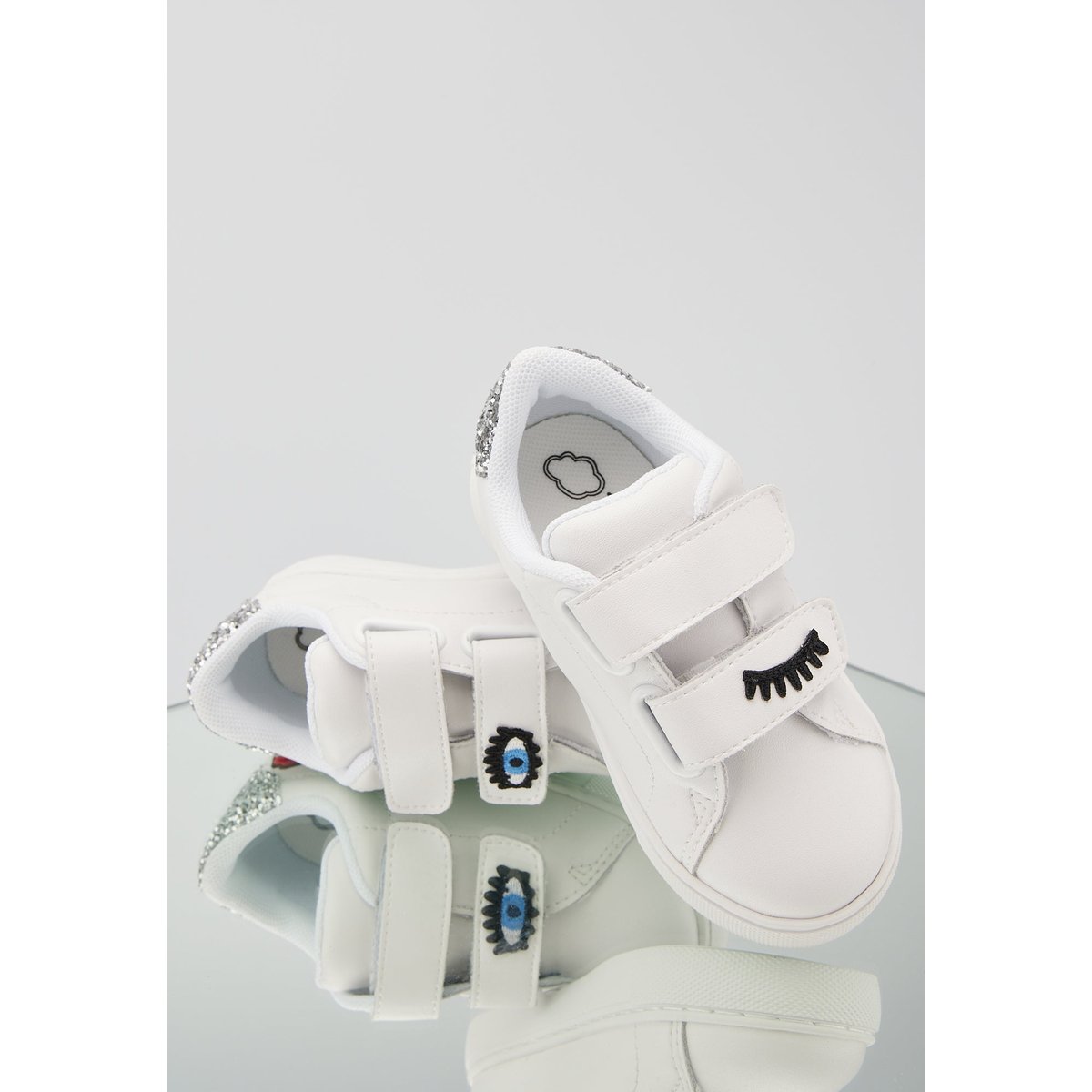 Baskets Enfant En Cuir Mini Edith Eyes blanc, BONS BAISERS